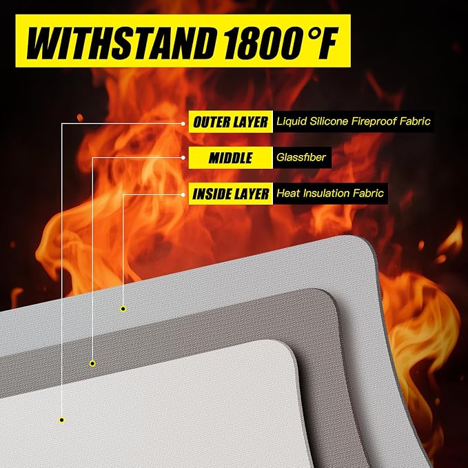 Large Fireproof Safe Bag, 24x12x12'' Fireproof Document Bag, Large capacity waterproof storage bag with reflective strips, Firesafe Box for File,Cash,Passport,Keys