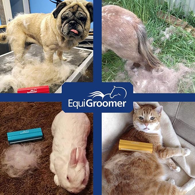 EquiGroomer 5-Inch Undercoat Deshedding Brush for Dogs & Cats, Pink | Best for dogs up to 100 lbs and cats of any size, short or long hair, stainless blade, no cutting or pulling