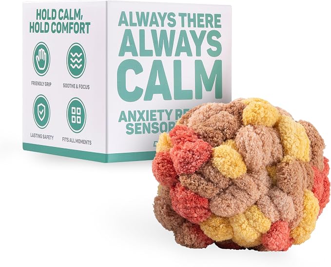 Sensory Toy for Dementia and Alzheimer’s, Soft Textured Fidget Ball for Seniors and Elderly Adults, Calming Anxiety Relief for Busy Hands, Tactile Activity Aid for Memory Care