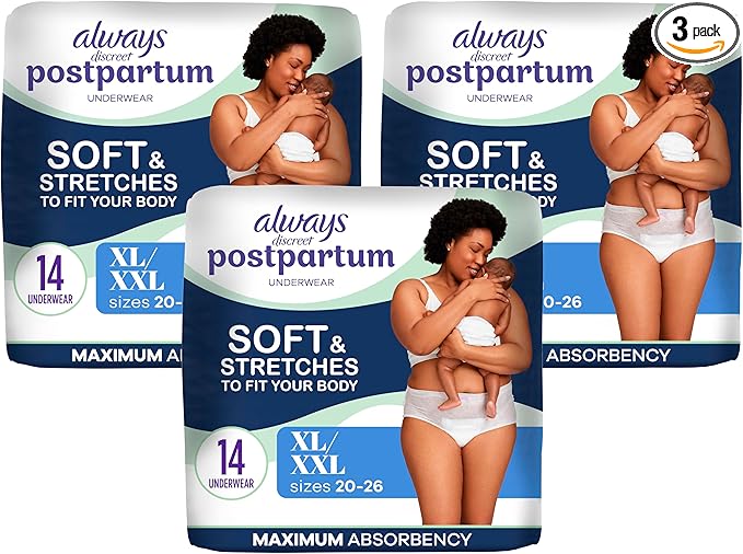 Always Discreet Post-partum UW XL, 14ct. (Pack of 3)