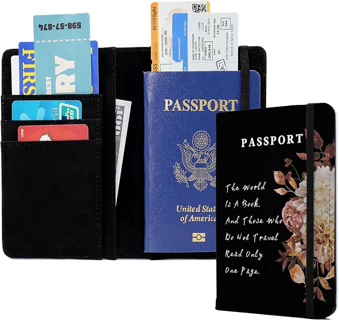 Passport Book Holder Passport Wallet for Children Passport Holder for Kid Passport Cover for Boy and Girl Passport Case Passport Books Holder 1 PCS Mother's Day (6x4IN)