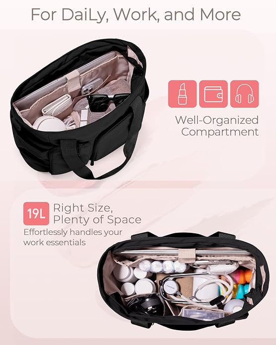 Marscamd Nurse Tote Bag with Crossbody Strap, 9-Pocket Clinical Bag for Nursing Students