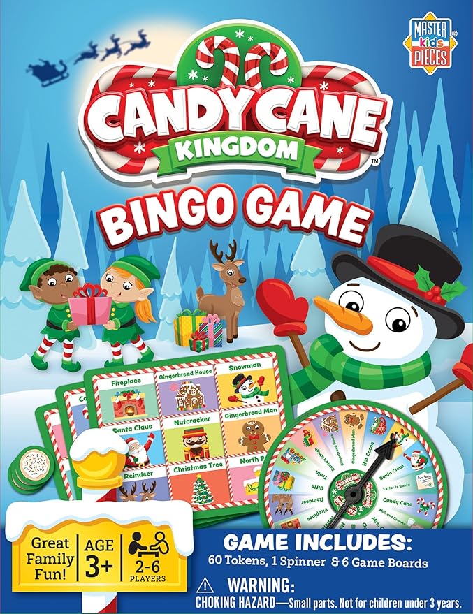 MasterPieces Family Games - Candy Cane Kingdom Christmas Bingo Game