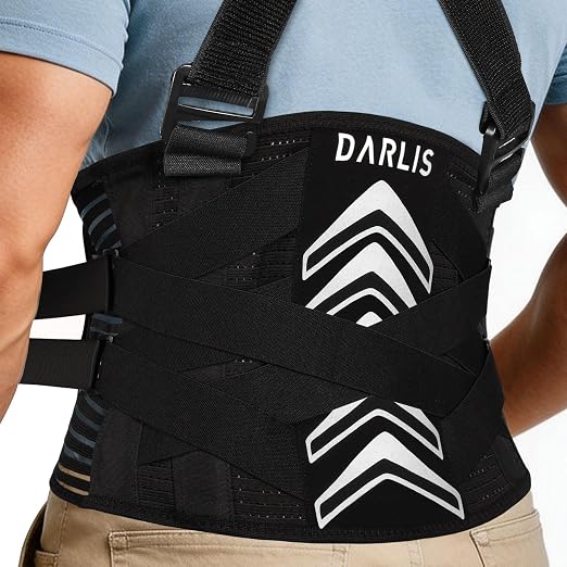 Advanced X-Back Support Back Brace for Lower Back Pain Relief, Lumbar Support Belt with Strong Velcro, Ultra Breathable Back Support Brace for Men and Women Herniated Disc, Sciatica, Arthritis M