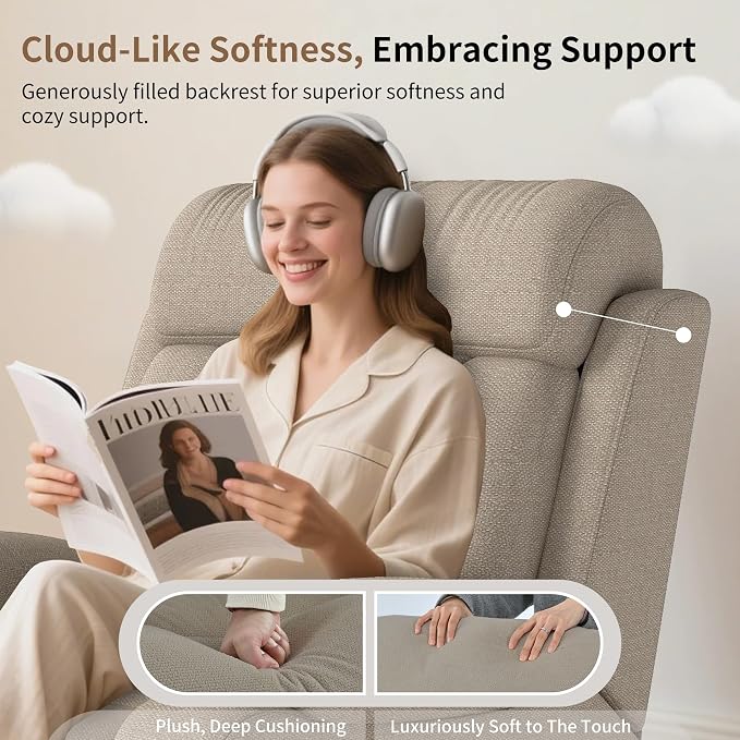 Power Lift Recliner Chair for Elderly with Remote Control - Heavy Duty 330 lbs Snowflake Velvet Fabric, Compact Electric Lift Chair for Seniors Small Spaces Living Room Bedroom