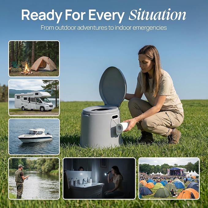 PLAYBERG Portable Travel Toilet for Camping and Hiking