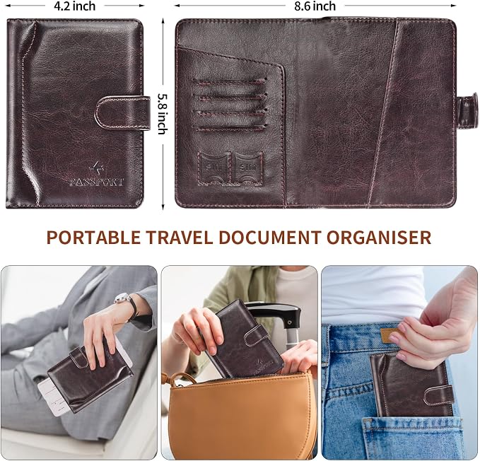 Passport Holder for Travel Essentials Wallet Cover Case Women Men Gift | Passport Holder for Travel Cruise Essentials, Passport Wallet Cover Case Women Men Travel Gifts