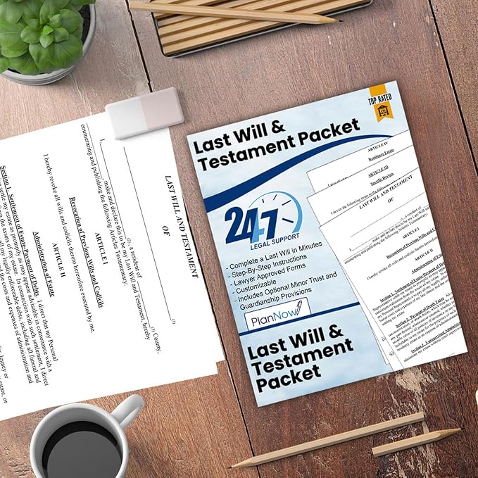 2026 Last Will and Testament, Packet, Trust, Guardianship & Legal Support