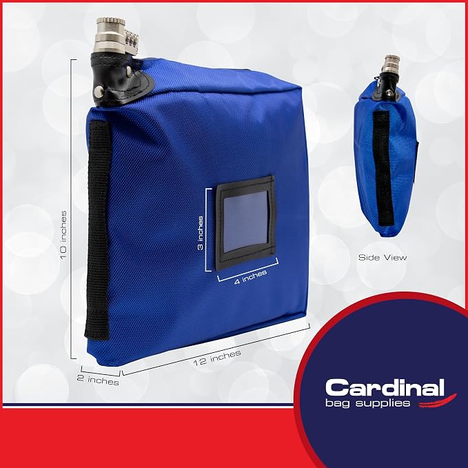 Large Combination Locking Medicine Bag, Royal Blue | Includes Pill Box, Removable Clear Bags, Prescription Bottle Organizer, Travel Carry Case, Combination Lock