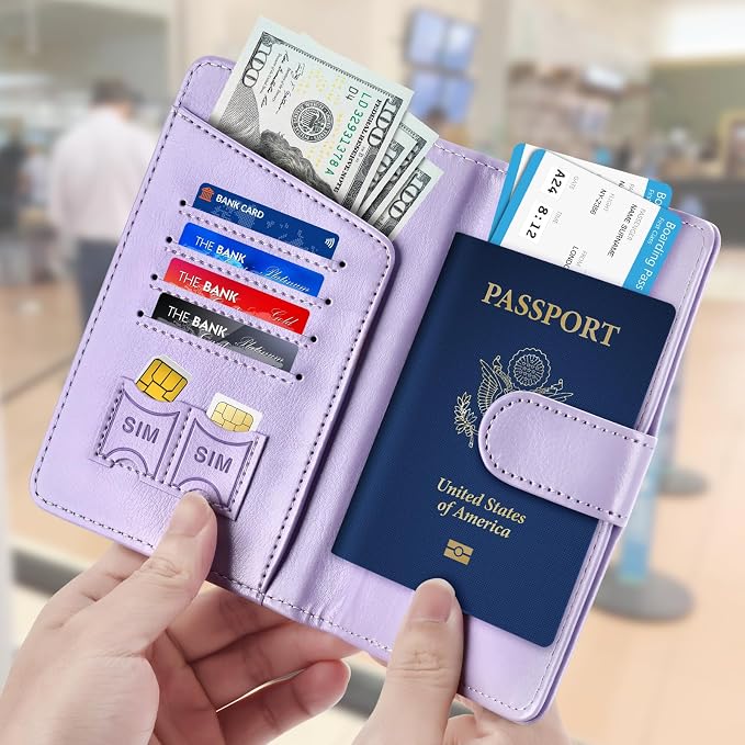 Passport Holder for Travel Essentials Wallet Cover Case Women Men Gift | Passport Holder for Travel Cruise Essentials, Passport Wallet Cover Case Women Men Travel Gifts