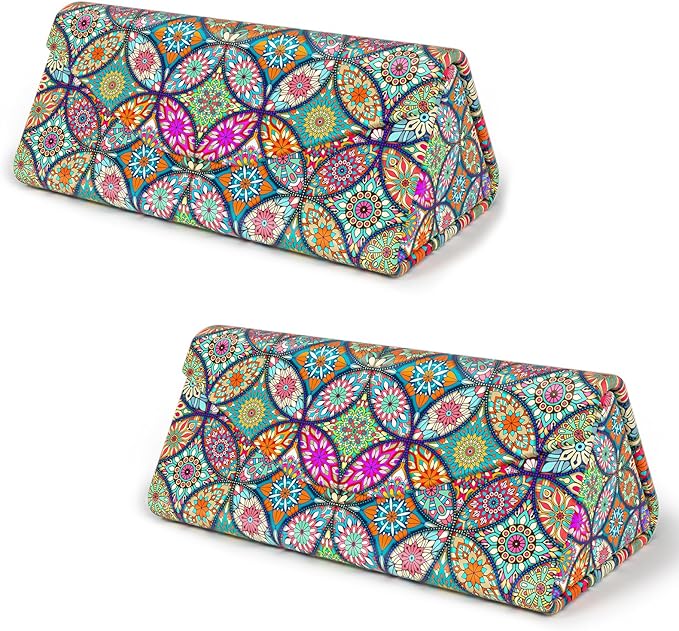 Sunglasses Case, Foldable Glasses Case, Magnetic PU Leather Hard Shell Folding Eyeglass Holder Box, Collapsible Unisex