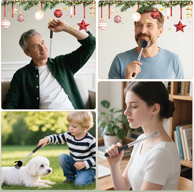 WOVTE Back Scratcher Stocking Stuffers for Men Women Adults