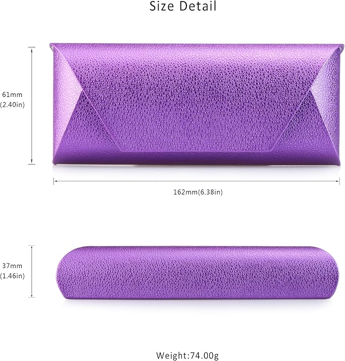 LifeArt Eyeglass Case Hard Shell, Portable Sunglass Case, Fashionable PU Leather Eyeglass Case, Lightweight