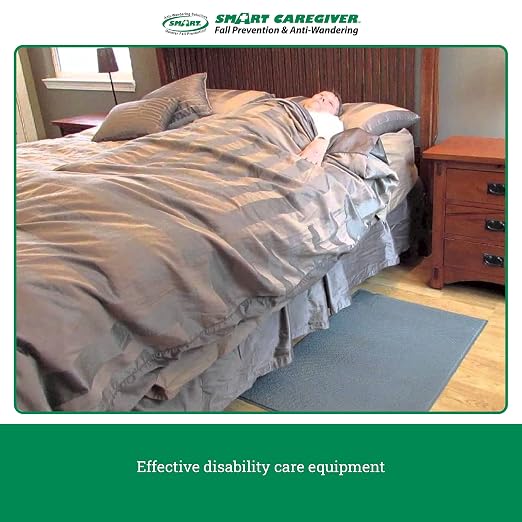 Smart Caregiver Cordless Monitor with Cordless 24in x 48in Gray Floor Mat - Get to Them so They Don't Walk Alone!