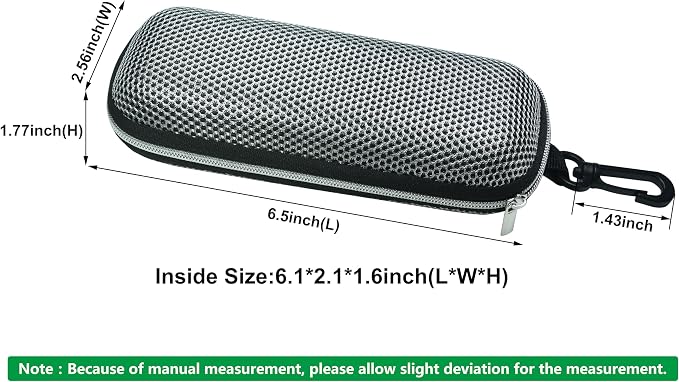 Unisex Semi-Hard Shell Eyeglasses Cases(3 Pack), Protective Case For Glasses