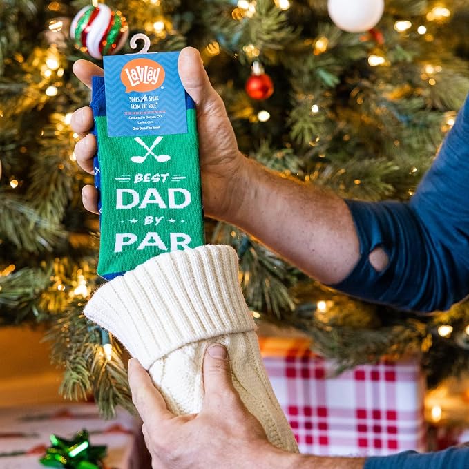 Lavley Funny Golf Socks - Fun gift for golfers - Unisex one size fits most - Great for birthdays or stocking stuffers