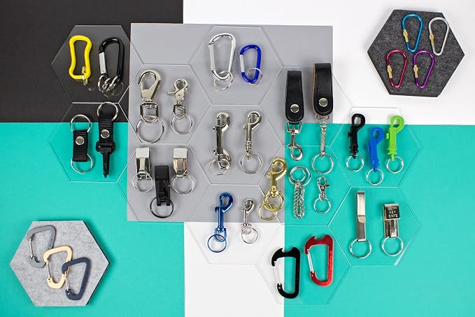 Lucky Line 3-1/2" Bolt Snap, mens , Nickel Plated Zinc with 1-1/8" Split Key Ring (4511)