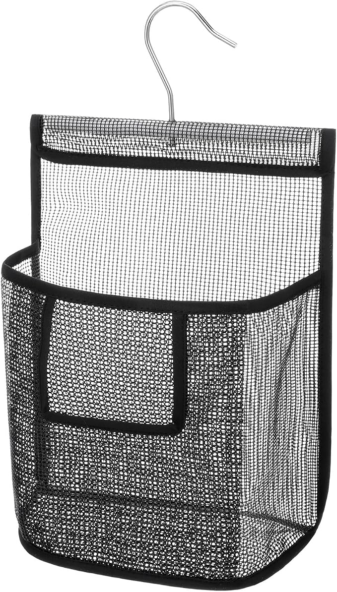 Mesh Shower Caddy Hanging, PVC Bathroom Storage Bag with Hooks for College Dorm, Gym, Swimming, RV and Travel