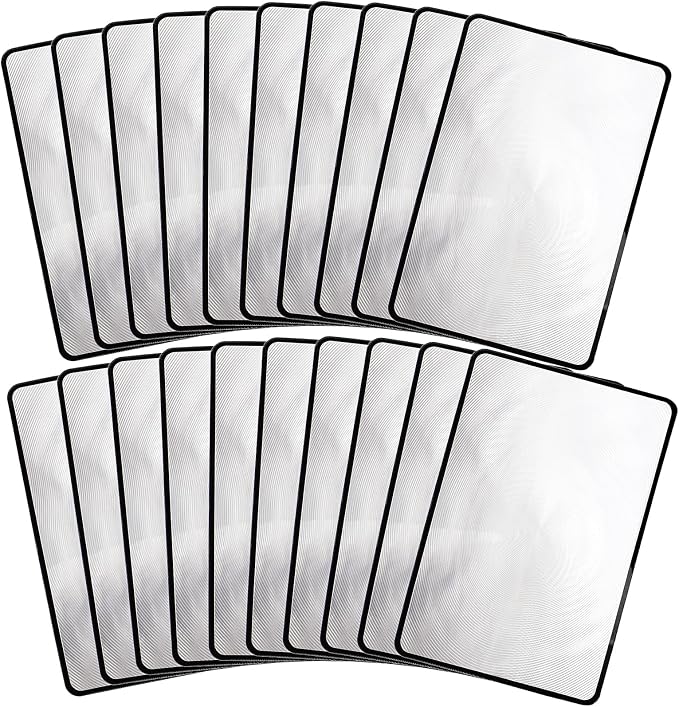 20 Pcs Page Magnifying Sheet, 3X Lightweight Page Reading Magnifier, Flat Optical Plastic Magnifying Lens for The Elderly, Reading Small Prints, Maps, Books, 7'' x 4.7''