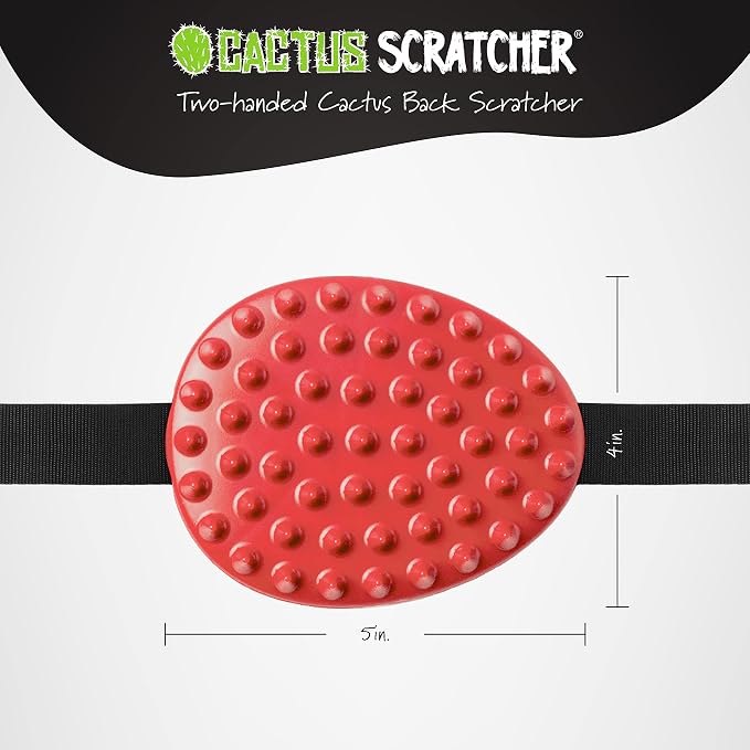 Original Back Scratcher - 2-Sided Back Scratching Tool for Hard-to-Reach Area, Durable 45" Strap with Ball Handles for Towel Like Operation, Universal Gifts for Men and Women, Red
