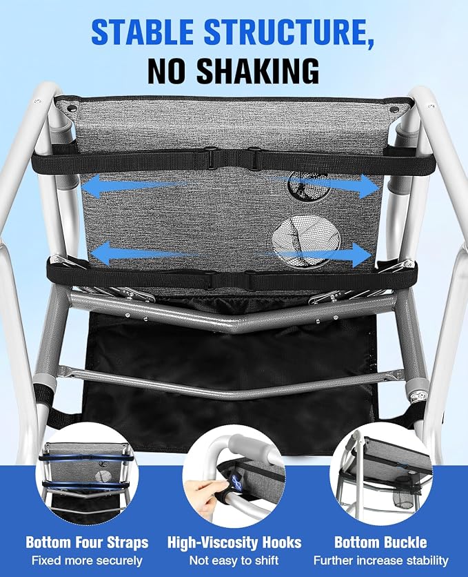 Rhino Valley Walker Tray for Folding Walker,Tray for Walker with Cup Holder | Sturdy & Non-Slip Tray for Walkers,Fits Standard Walkers,Removable&Easy Assembly, Mobility Accessory for Seniors Meals Drinks