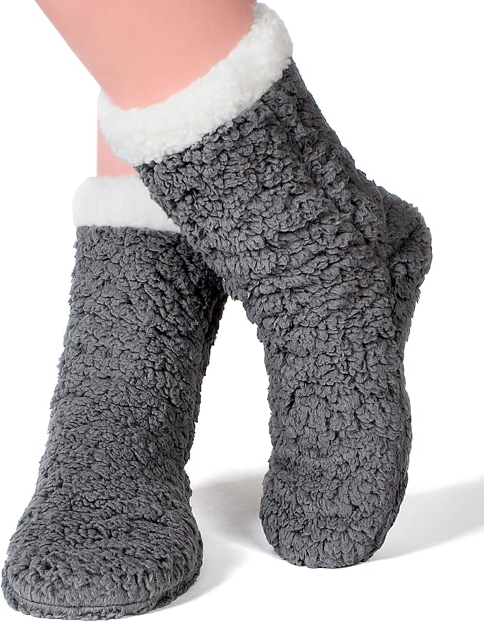 cosyone1997 Women's Fuzzy Slipper Socks with Non-slip Grippers, Cozy & Unique Gifts