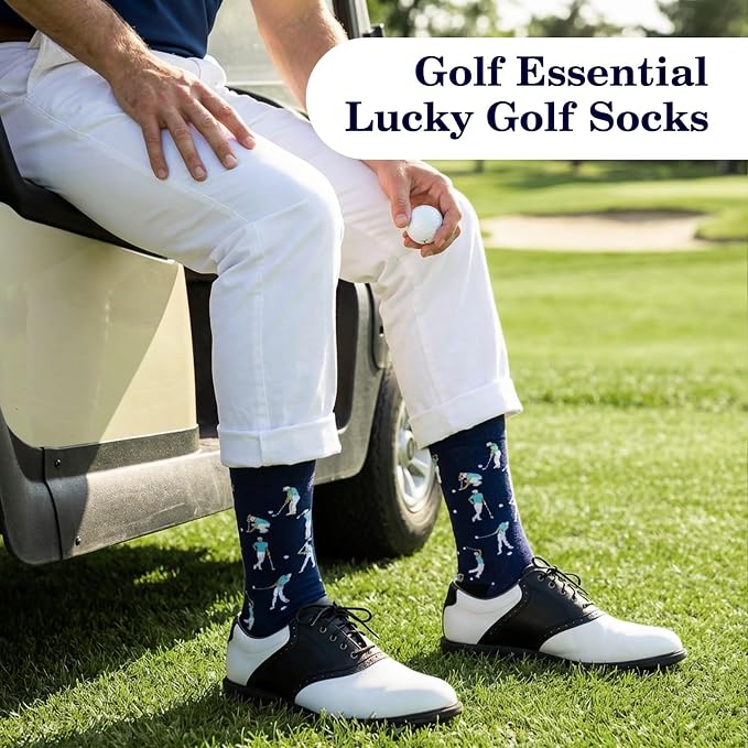 Funny Golf Socks for Men, One Size Fits Most | Hilarious Golf Gift, Great for Father's Day, Stocking Stuffers