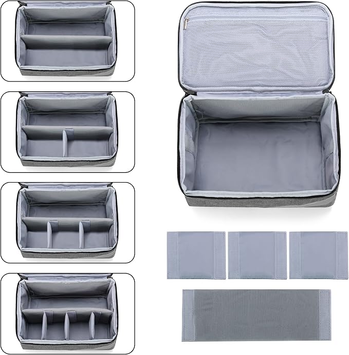 Trunab Medicine Storage and Organizer Bag Empty, Pill Bottle Organizer | with Portable Small Pouch, Home First Aid Box for Emergency Medication, Supplements or Medical Kits (Bag Only)