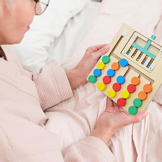 Color Matching Dementia Activities for Seniors, Easy Memory Games for Alzheimers Patients, Cognitive Craft Gifts for Elderly Women, Large Puzzle Fidget Sensory Busy Board Gadgets