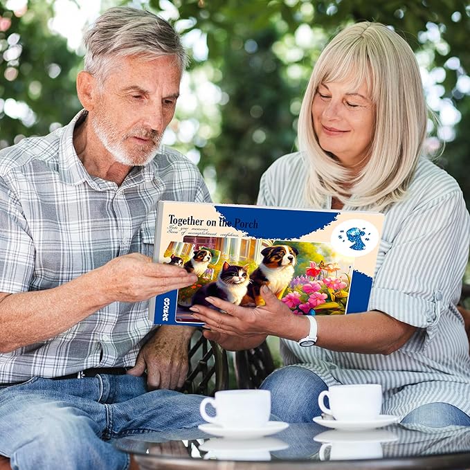 QUOKKA 63 Piece Dementia Activities for Adults - 3 Set Dementia Puzzles for Elderly - Large Piece Gifts Products for Seniors - Alzheimer Jigsaw Puzzle Games for Adults - Riverside, Platform, Animals