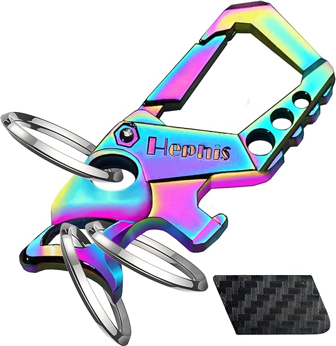 Skull Heavy Duty Key Chain,Car Emergency Escape Tool, Seat belt Cutter,Bottle Opener,Carabiner Car Key Chains