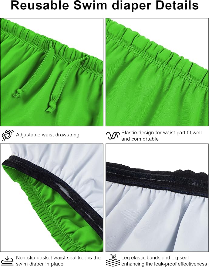 Special Needs Reusable Swim Diapers - Waterproof, Leakproof, Unisex