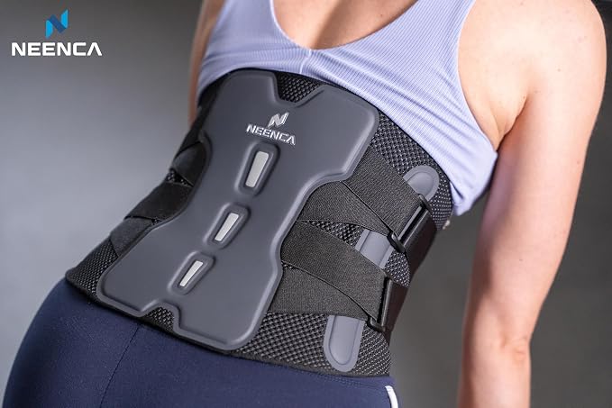 NEENCA Lower Back Brace for Lower Back Pain Relief, Medical Grade Lumbar Support Belt for Women Men, Herniated Disc,Lumbar Strain,Sciatica, Scoliosis (Black, Small)