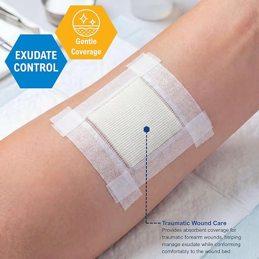 MED PRIDE Sterile Calcium Alginate Wound Dressing Pads 2x2 in,10-Pack