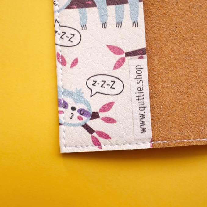 Passport Cover for Kids, Women and Men, Cute Travel Passport Holder (Sloth Pattern)
