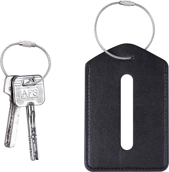 Wisdompro Wire Keychain Cable, 4.3/6.3 Inch Stainless Steel Wire Keyrings | Heavy Duty Wire Key Rings Metal Wire Cable Key Chain Loop for Luggage Tags, Keys, Crafts and ID Tags
