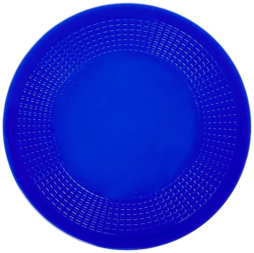 Dycem Non-Slip Mat, Ideal Daily Living Aid for Independent Living and Caregivers, Designed to Address Stabilization and Gripping Problems Found Around the Home, Blue Textured Pad 7-1/2" Diameter x 1/8"