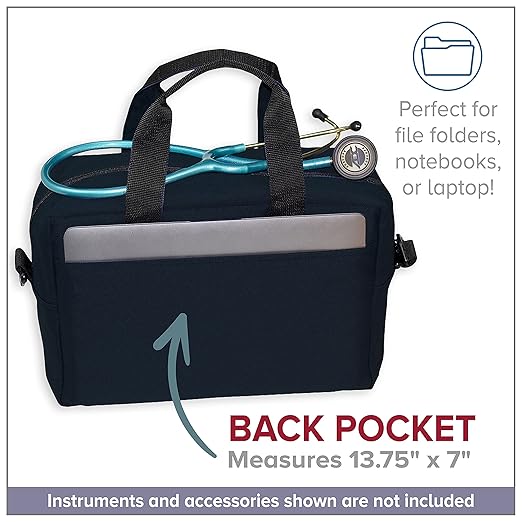 ADC 1024 Nurse/Physician Nylon Medical Equipment Instrument Bag, Dark Green
