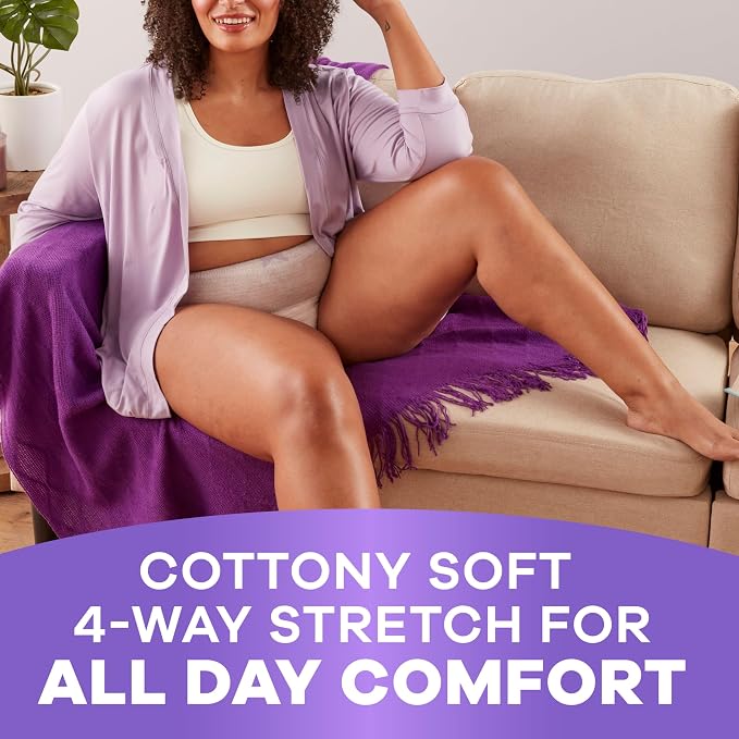 Always Discreet Adult Diapers for Women, Incontinence Underwear, Postpartum Essentials, Disposable Briefs, Max Absorbency, Bladder Leak Protection, Large, 28ct