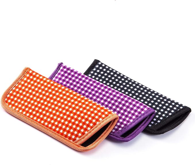 TRIUMPH VISION Reading Glasses Pouch Eyeglass Sleeve Soft Case Slim 3 Pack | Alternative to Bulky Case Lightweight，Neoprene Lined Padded Protect Optical lens Slip in, Cute Pattern Portable for Daily Use