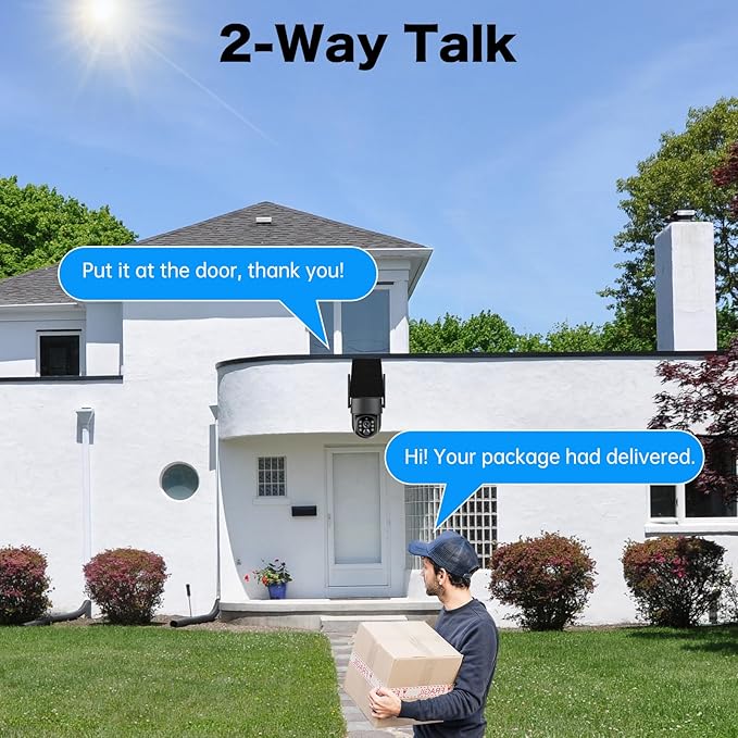 Solar Security Cameras Wireless Outdoor, 5G/2.4G Solar WIFI Cameras for Home Security,Battery Powered Outside Camera,Human Detection, Color Night Vision, 2-Way Talk for home Porch/Garage/Yard