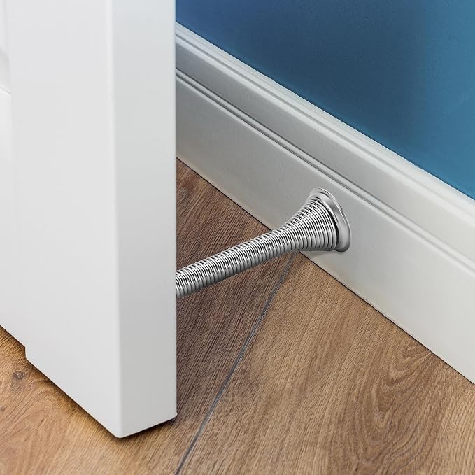 Ravinte Door Stoppers, 36 Pack Satin Nickel Spring Door Stops with Rubber Bumper, Door Stoppers for Bottom of Door