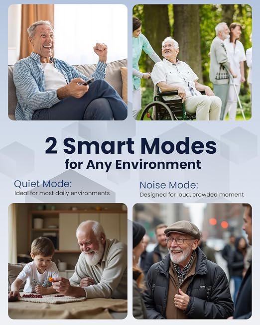 CUEME Hearing Aids, OTC Rechargeable Hearing Aids for Seniors & Adults with Hearing Loss – Mini Invisible Comfortable Design, Clear Sound, Auto On/Off, Up to 48H Battery Life, Portable Charging Case