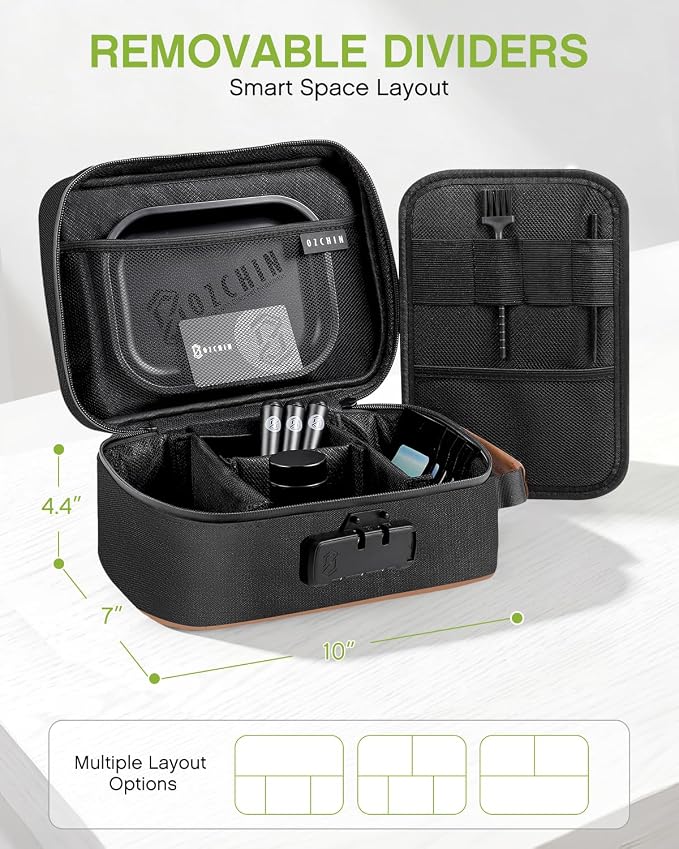 OZCHIN Smell Proof Bag with Combination Lock File Organizer Case Container Medicine Odorless Storage Lock Box Great Gift for Friend