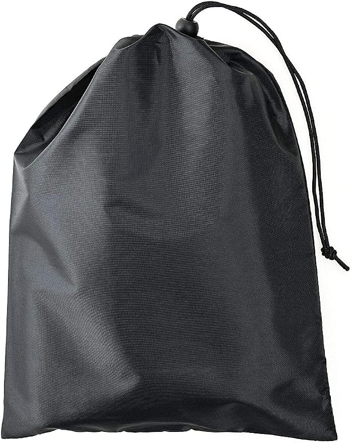 Shower Bag Tote, Mesh Caddy Toiletry Organizer 12”L x 9”W, Compact and Lightweight With Suction Cup, Cord for Hanging, Zipper and Drawstring Pouch 14”L x 10”W, Black
