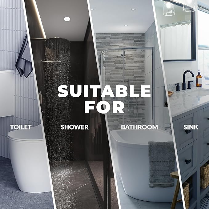Anti Slip Shower Stickers 24 PCS, Invisible Non-Slip Shower Strips for Adults, Premium Adhesive Bath Tub Stickers (Clear)
