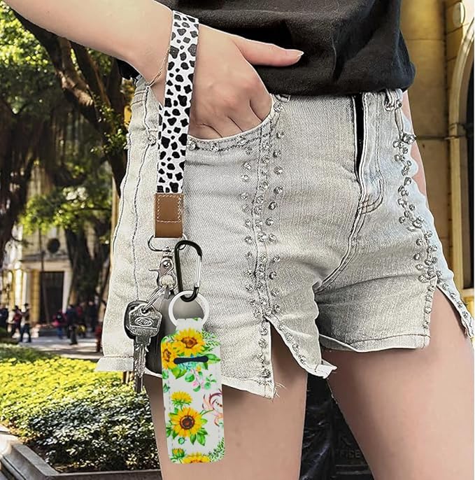 Chapstick Holder Key Chain Lipstick Holder Lip Balm Holder Keychain | Stocking Stuffers Gift, Compatible with Chapstick, Lip Balm and Lipstick, Bag Charm Accessories, Gifts for Women Friend