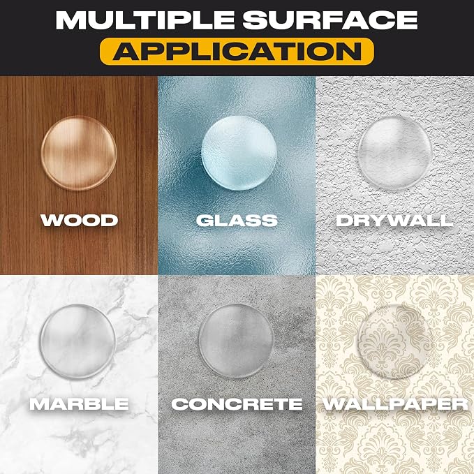 Clear Door Stoppers - Large 3.15" (8 Pack) - Door Stoppers for Wall with Strong Back Adhesive - Quiet and Shock Absorbent Silicone Wall Protectors from Door Knobs - Protects Every Surface