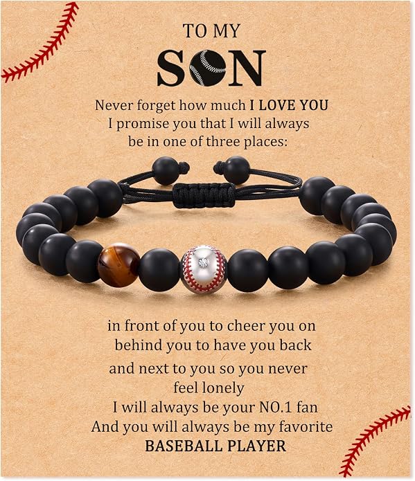 Baseball/Soccer/Basketball/Hockey/Golf/Football Bracelet Gifts for Boys Men