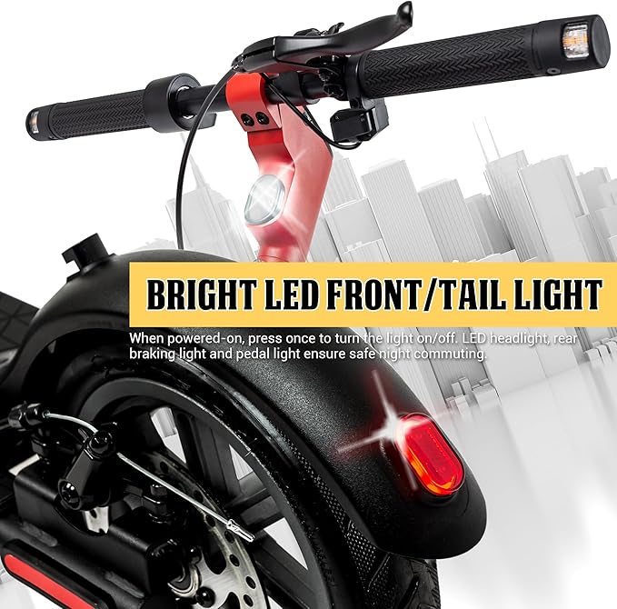 Phantomgogo Electric Scooter for Adults Scooters Kids Foldable E-Scooter with with 350W Motor 15.5 mph Max Speed Long Range EScooter for Commuter